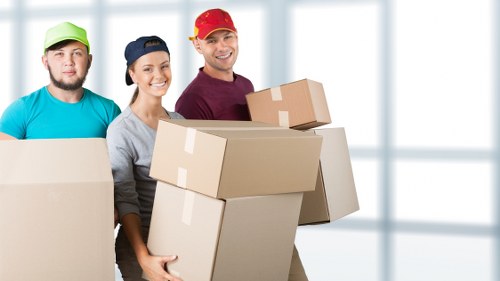 Loading items into a van for a Brentpark relocation