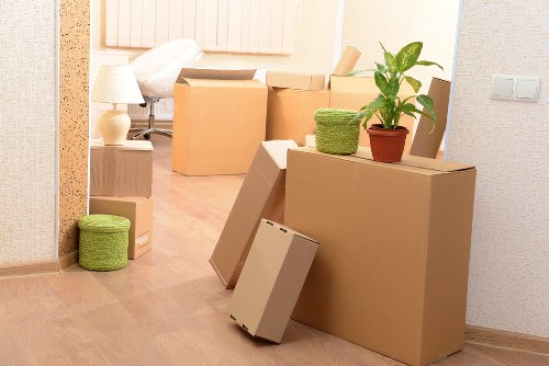 Loading household boxes and furniture for a Brentpark removal